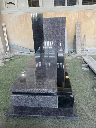 Bia mộ đá granite xanh Bahama