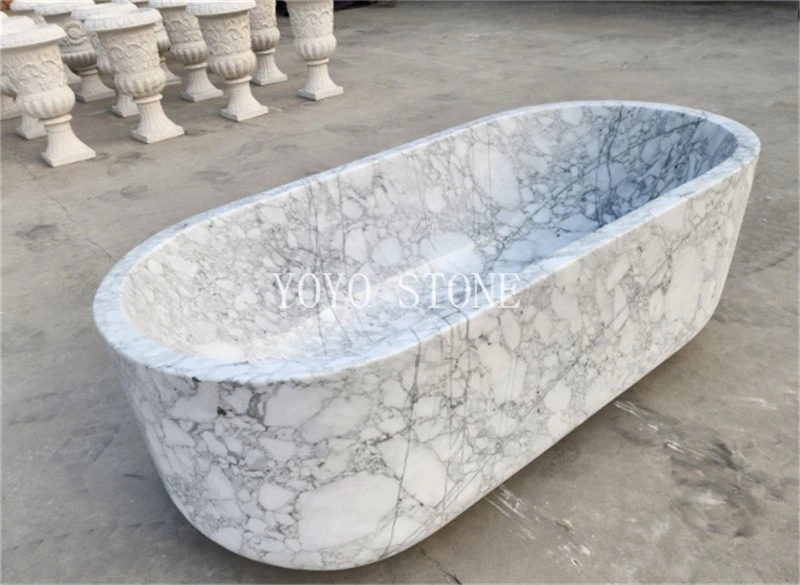 white marble bathtub